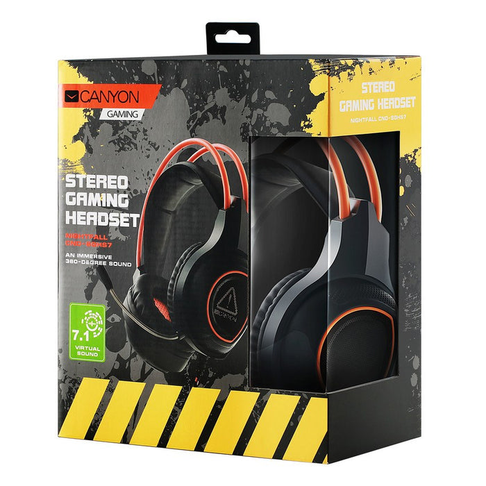 Canyon 7.1 USB Gaming Headset With Microphone - Orange - CND-SGHS7