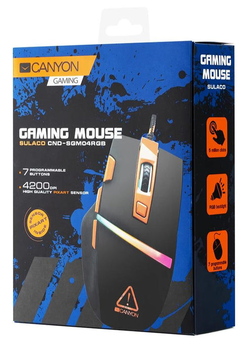 Canyon Sulaco 4200DPI 7 Button RGB Gaming Mouse - CND-SGM04RGB