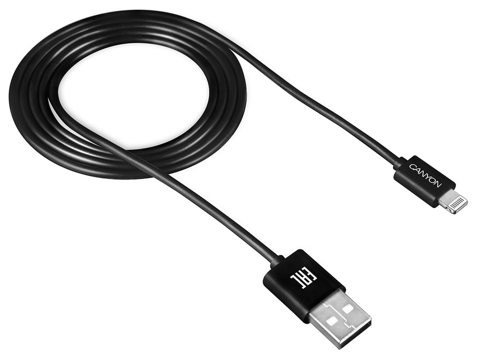 Canyon Simple Sync & Charge 8-Pin Lightning Cable - Black - CNE-CFI1B