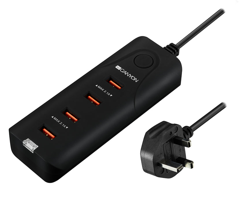 Canyon 4.2A 4-Port USB Charging Adapter - CNE-CHA09B