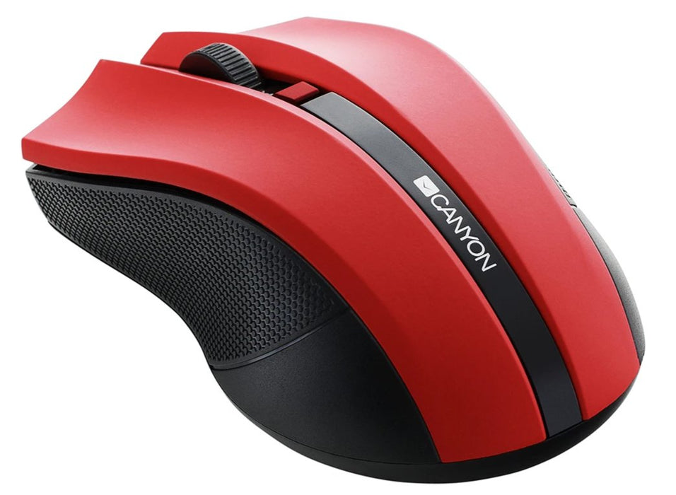 Canyon Wireless Optical Mouse - Red - CNE-CMSW05R