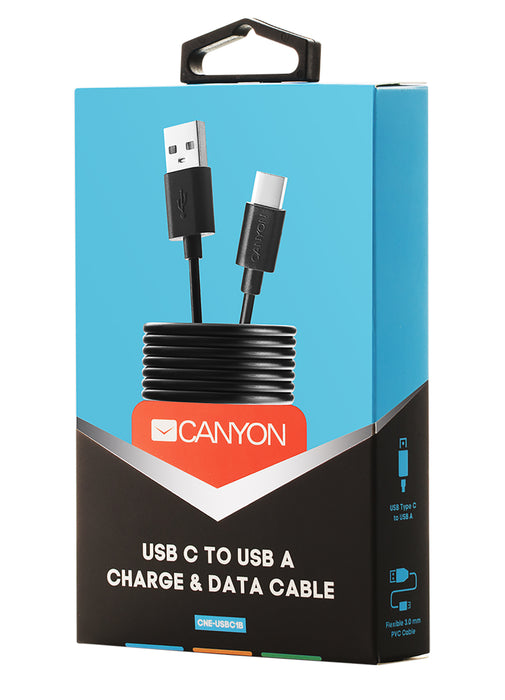 Canyon Charge & Data USB Type C Cable - 1 Metre - CNE-USBC1B/1M
