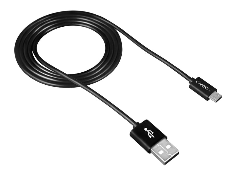 Canyon Simple Sync & Charge Micro USB 2.0 Cable - Black - CNE-USBM1B