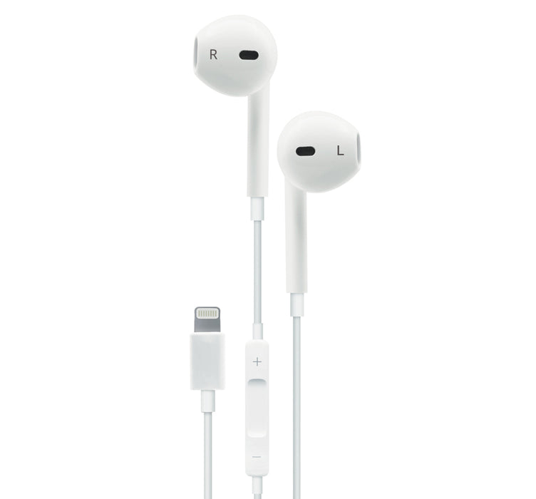 Wired Lightning Earphones For iPhones - White - EAR-LIGHTNING