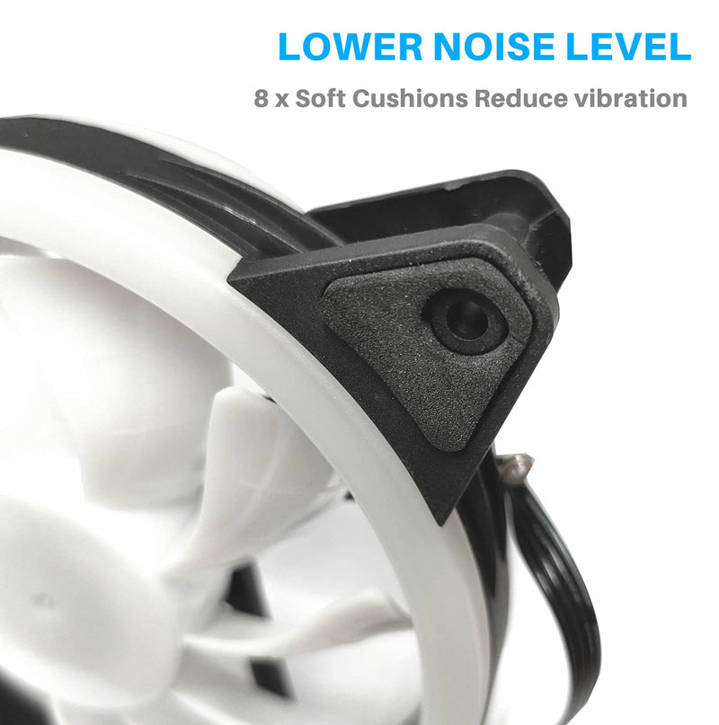 Jedel 12cm RGB LED Gaming PC Cooling Fan - FAN-JED12/RGB