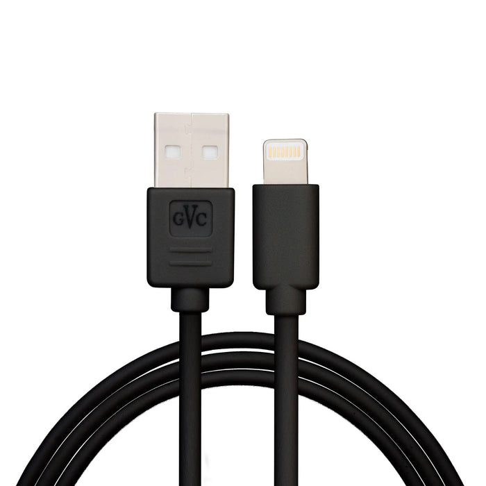 GVC USB to Lightning Cable For Syncing & Charging - 1M - Black - GVC-IPH1M