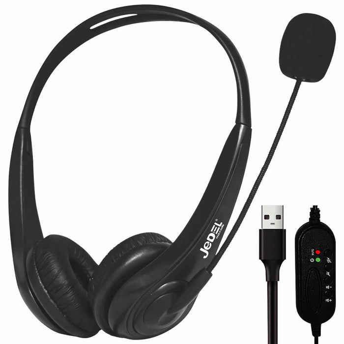 Jedel SH-712 USB Headset with Boom Microphone - HS-JED-SH712
