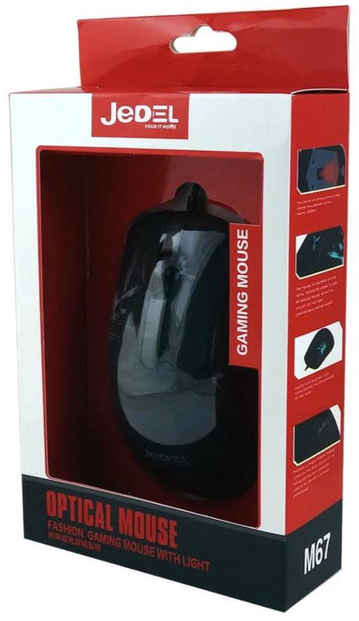 Jedel M67 LED Backlit Gaming Mouse With 7 Colours - MSE-JED-M67