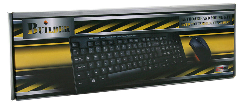 Builder USB Keyboard & Mouse Combo Set - Black - KB-COMBO/BUILD