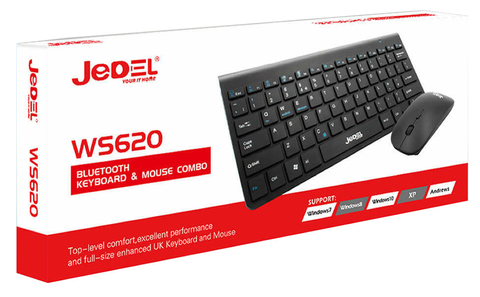 Jedel WS620 Bluetooth Wireless Keyboard And Mouse Set - KB-JED-WS620