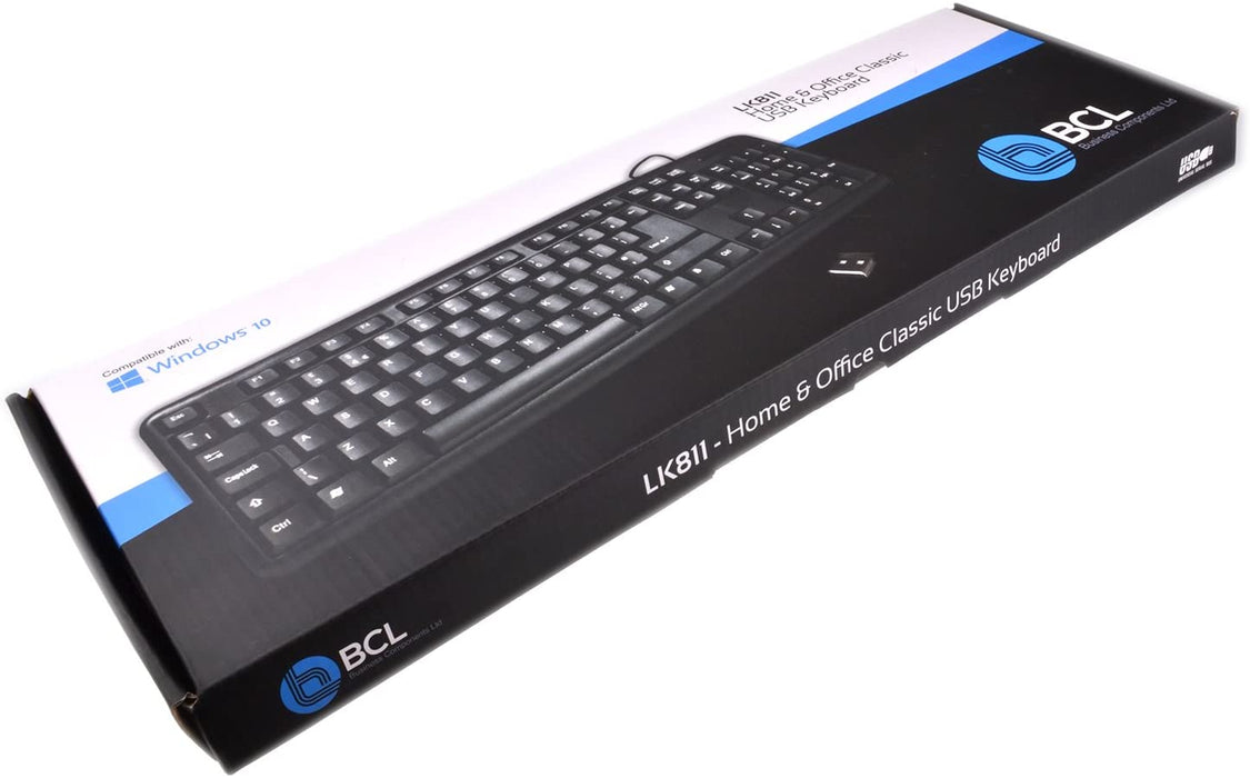 BCL LK811 Home & Office Classic USB Keyboard - Black - KB-LK811