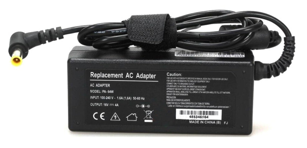 Compatible Sony Laptop Power Adapter 16V 4A 64W 6.0 x 4.4 mm Tip - LPTP-SONY/3