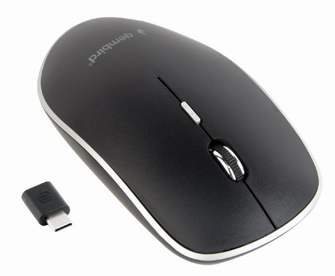 Gembird Type C Wireless Silent Optical PC Computer Mouse - Black - MSE-WL/USBC