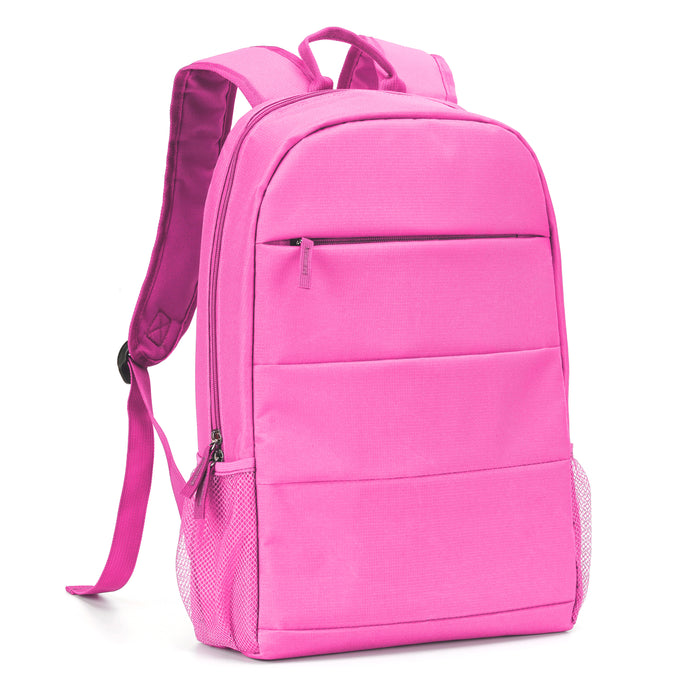 Laptop Backpack - Padded Section Holds Up To 15.6" Laptops - Pink - NB-BP-001/PNK