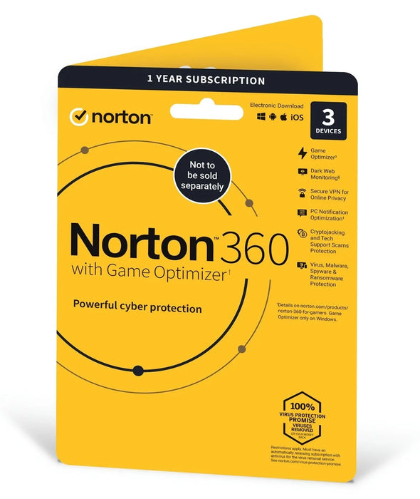 Norton 360 With Game Optimizer 1 User / 3 Devices - 12 Month - SOFT-NORTON/1U3D