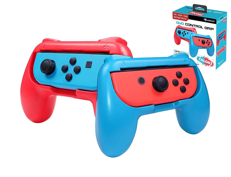 Subsonic Duo Control Grips For Nintendo Switch Joy-Cons - Blue & Red - SUB-5490