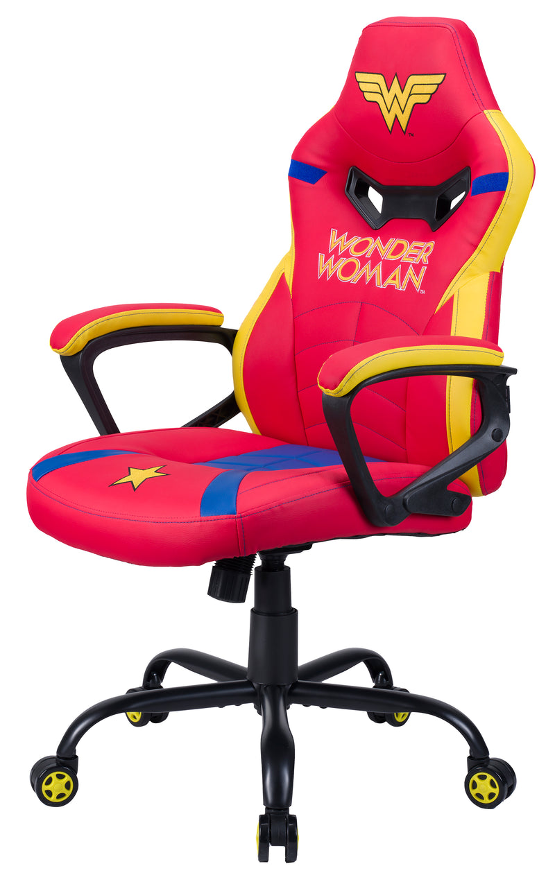 Subsonic Officially Licensed Wonder Woman Junior E-Sports Gaming Chair - Red/Yellow - SUB-5573/WW