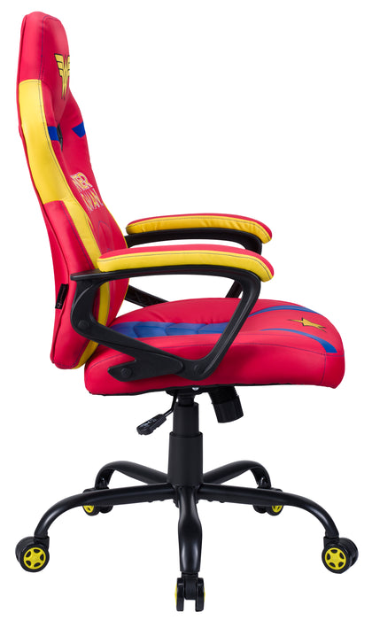 Subsonic Officially Licensed Wonder Woman Junior E-Sports Gaming Chair - Red/Yellow - SUB-5573/WW