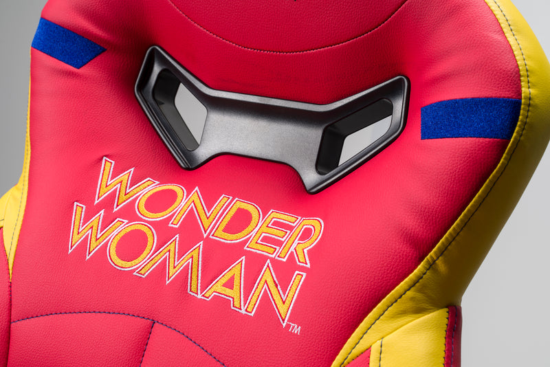 Subsonic Officially Licensed Wonder Woman Junior E-Sports Gaming Chair - Red/Yellow - SUB-5573/WW