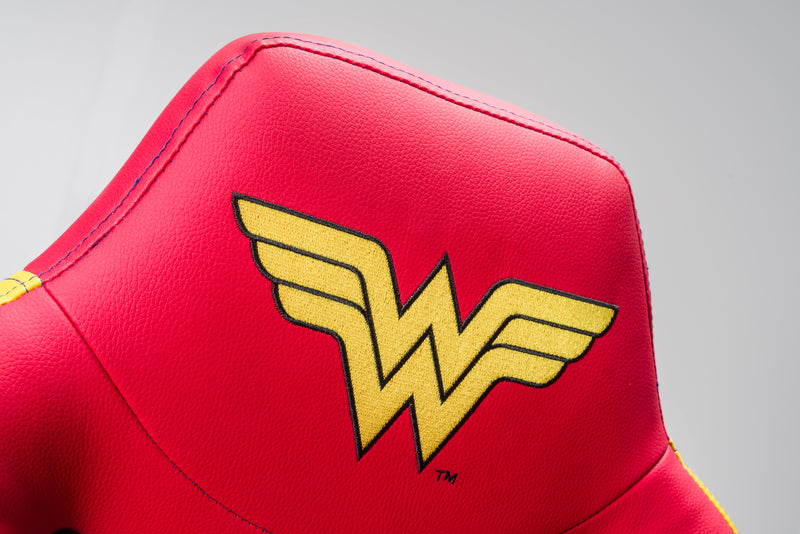 Subsonic Officially Licensed Wonder Woman Junior E-Sports Gaming Chair - Red/Yellow - SUB-5573/WW