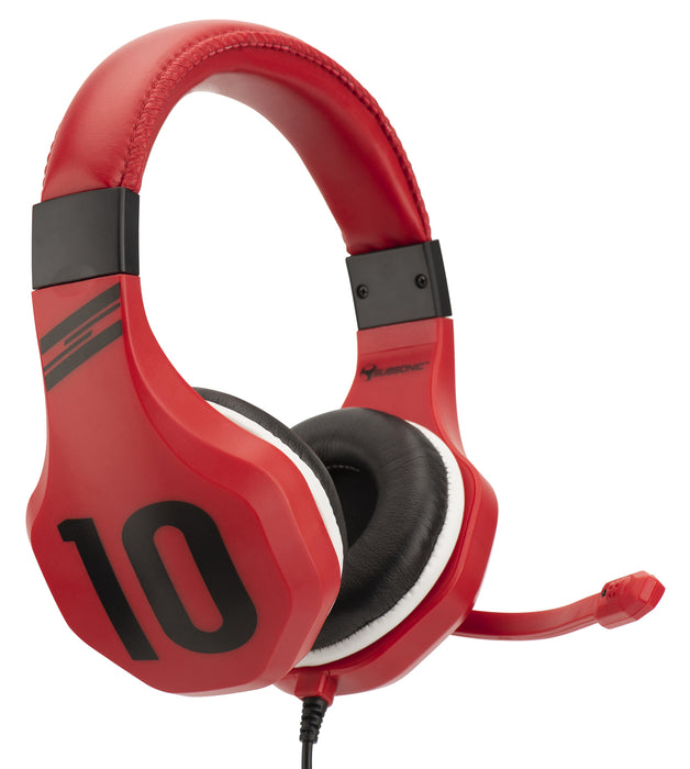 Subsonic Wired Football Gaming Stereo Headset For PS4, XBOX ONE, PC And Switch - Red - SUB-5582/RED