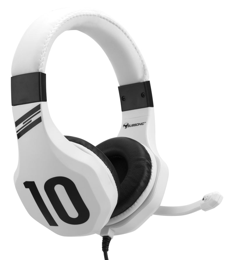 Subsonic Wired Football Gaming Stereo Headset For PS4, XBOX ONE, PC And Switch - White - SUB-5582/WHT