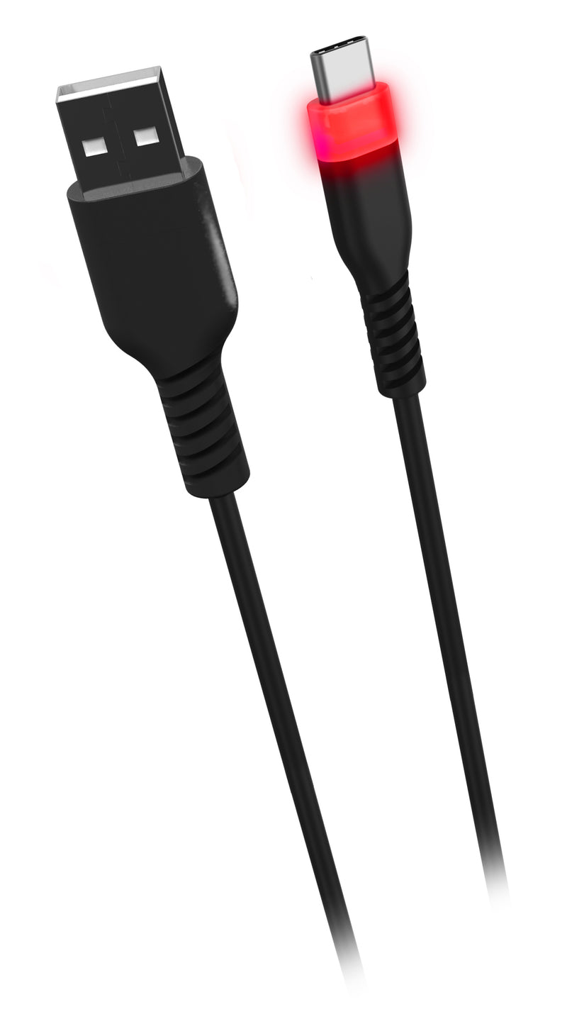 Subsonic Raiden USB Type-C LED Charging Cable For PS5 PlayStation 5 & Xbox Series X Controllers - 3 Metre - Black - SUB-5601
