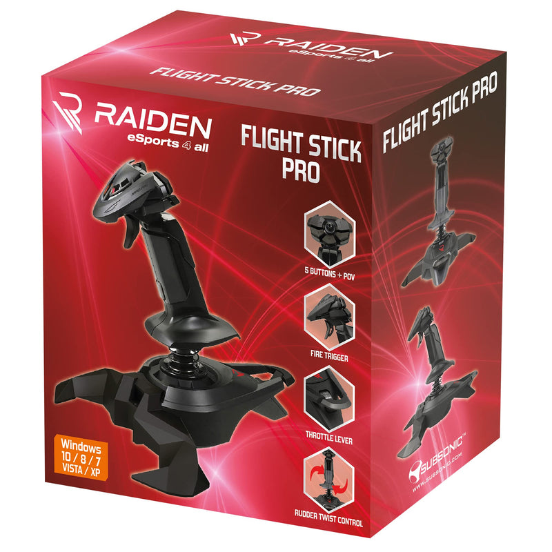 Subsonic Raiden Flight Stick Pro With Vibration And 12 Action Buttons - SUB-5613