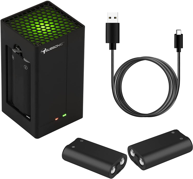 Subsonic Black Dual Power Pack Charging Kit For Xbox Series X Controller - SUB-5617