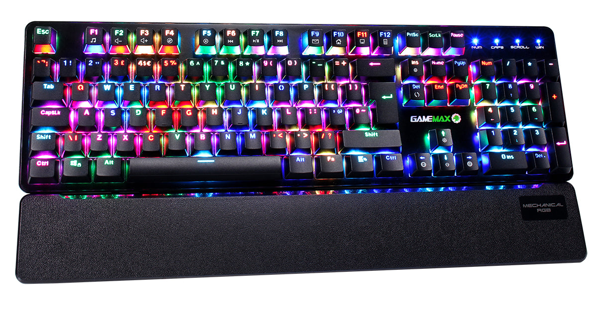 Game Max Strike Mechanical RGB Keyboard With Outemu Red Switch And Palm Rest - KB-GAM-STRIKE