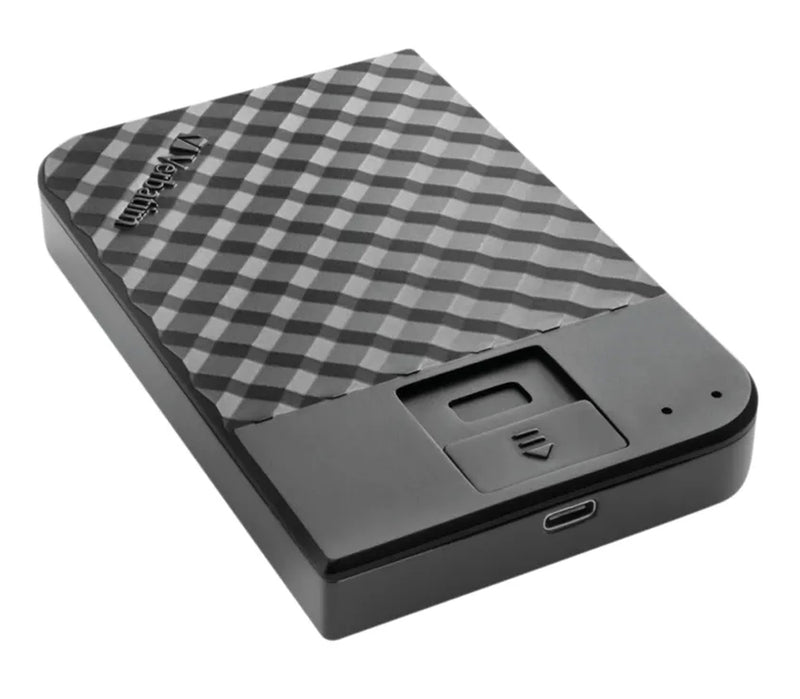 Verbatim 1TB Fingerprint Secure Type C USB 3.1 Portable External Hard Drive - AES 256-Bit Encrypted - VERB-FPRINT-1TB