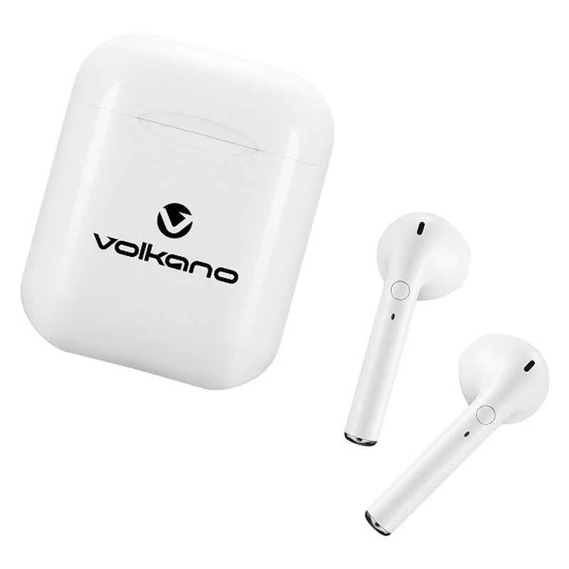 Volkano True Wireless Earphones With Charging Case - VOLK-1127/WHT