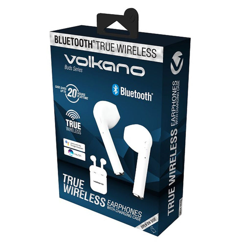 Volkano True Wireless Earphones With Charging Case - VOLK-1127/WHT