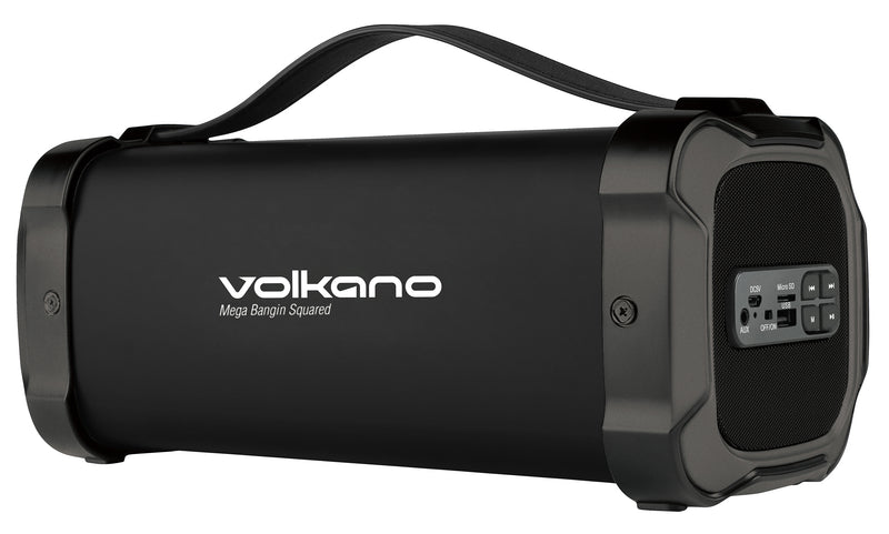 Volkano Mega Bangin Squared Series Bluetooth Speaker With Carry Strap - VOLK-VK3303/BLK