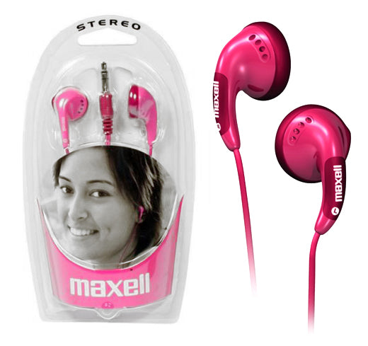 Maxell Stereo Ear Buds - Pink - EAR-MAX98-PNK