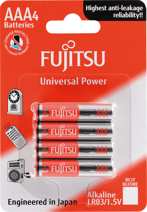 Fujitsu AAA ALK Battery 4 Pack - BATT-FUJ-AAA