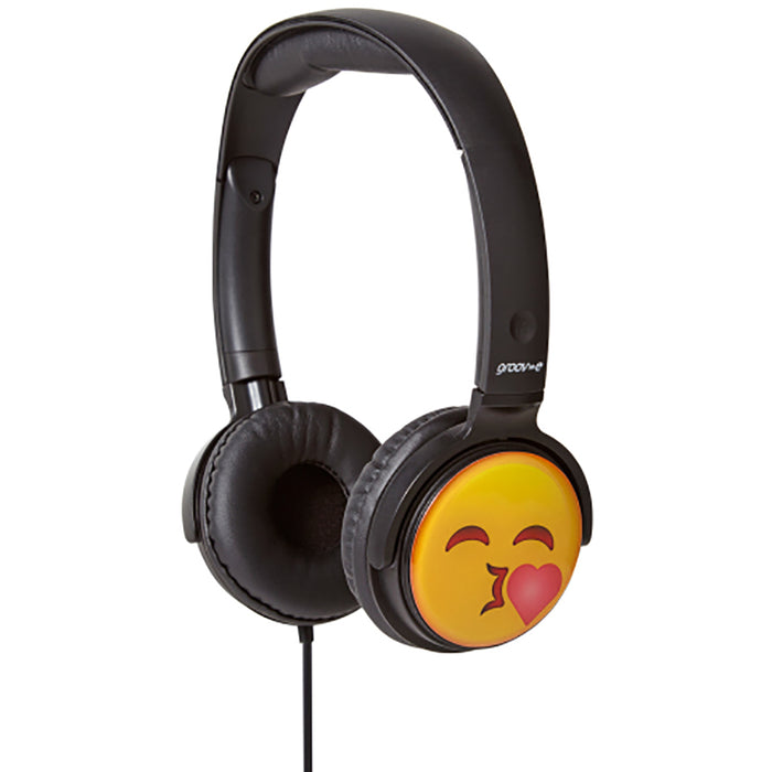 Groov-e EarMOJI's DJ Style Stereo Headphones - Kissing Face - GV-EMJ/14