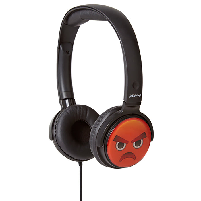 Groov-e EarMOJI's DJ Style Stereo Headphones - Angry Face - GV-EMJ/16