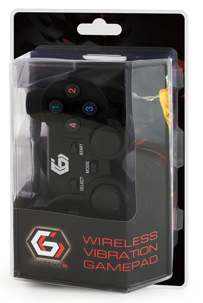 Gembird Wireless Dual Vibration Gamepad - For PS2 / PS3 / PC - JPD-WDV-01