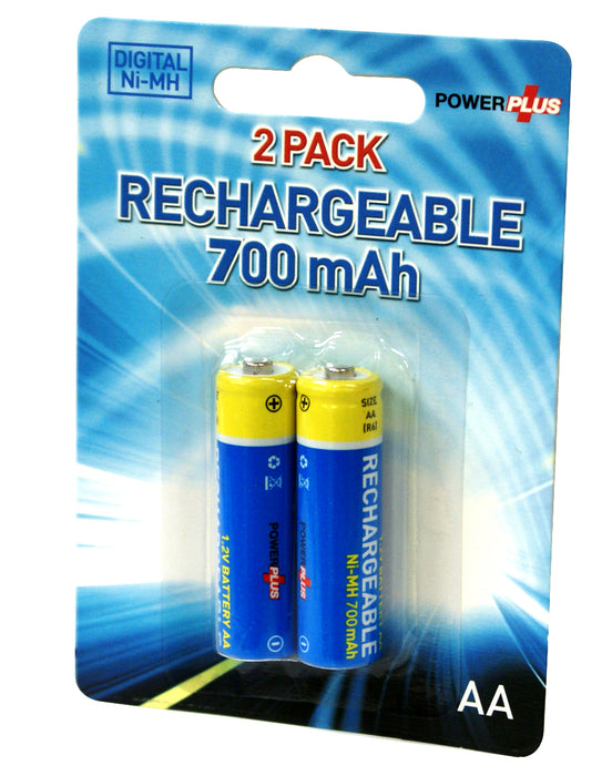 Powerplus NI-MH AA Rechargeable 700mAh Batteries For Hi-Tech Devices - PP-BATT-RE-AA