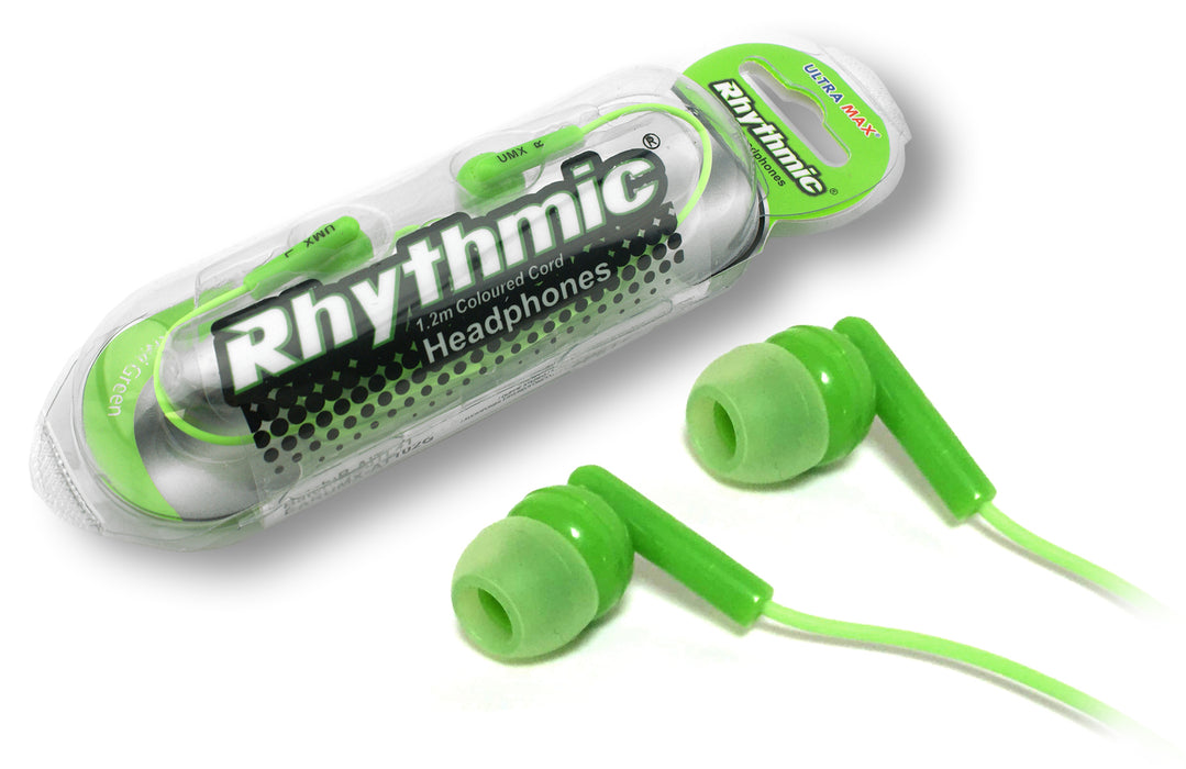 Ultramax Rhythmic High Quality In-Ear Earphones - Green - UMAX-EAR/GRN