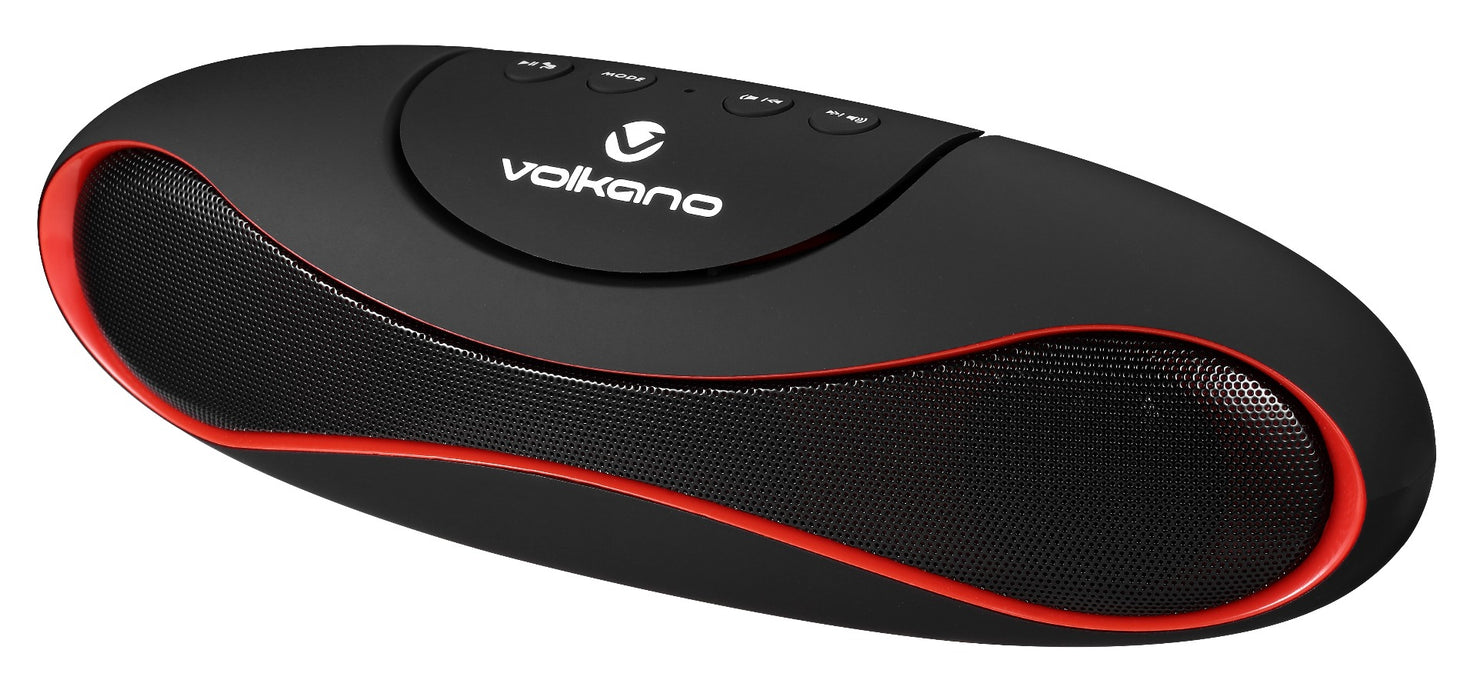 Volkano Infinity Series Bluetooth Speaker - Black / Red - VOLK-VB-706/BLK-RED