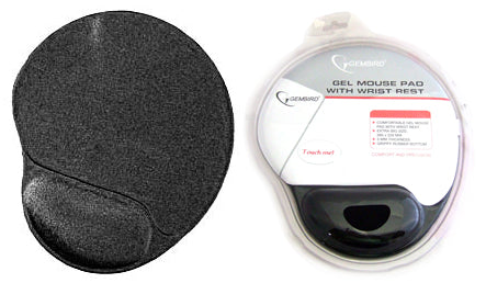 Gembird Gel Wrist Rest Mouse Pad - Black - MP-GEL/BLK