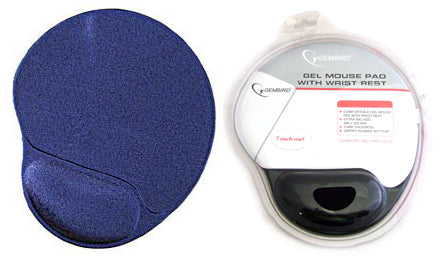 Gembird Gel Wrist Rest Mouse Pad - Blue - MP-GEL/BLU