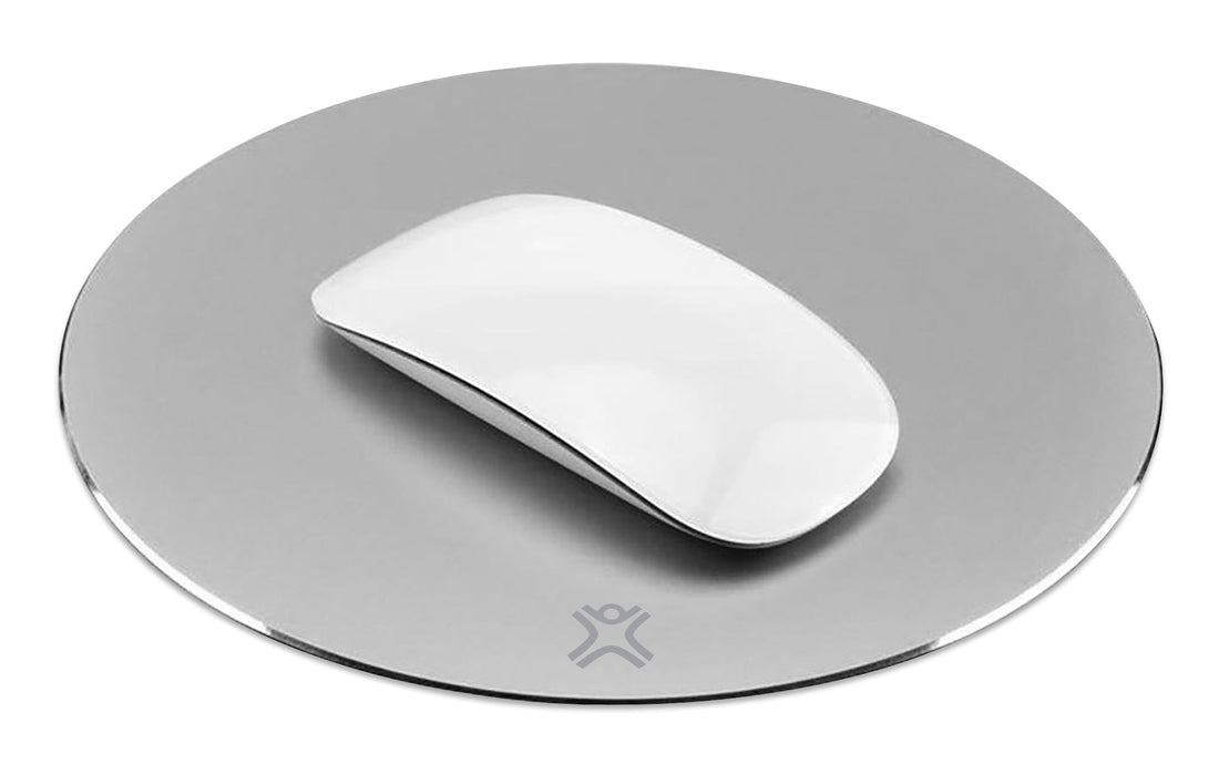 XtremeMac 22cm Round Aluminium Mouse Pad - Silver - XM-MPR-SLV